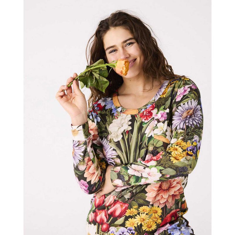 Kip&Co Cottage Garden Eden Organic Cotton Long Sleeve Nightie image number 2
